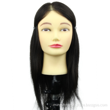 Professional Brazilian human hair training head mannequin hairdressing training head